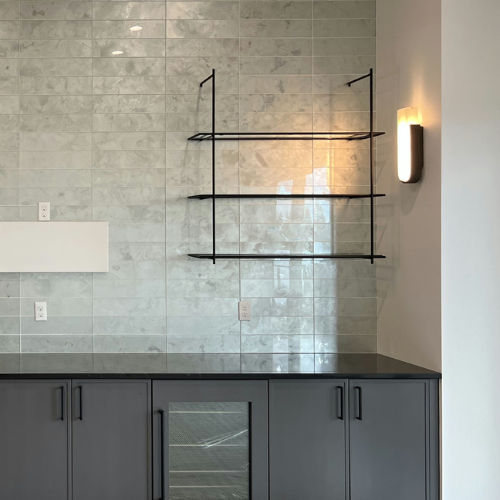 showroom tile backsplash